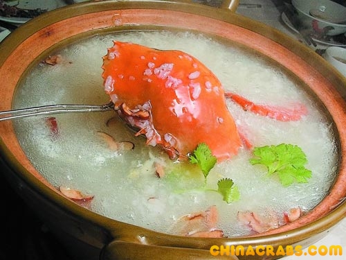 螃蟹海鲜粥的法_卡通螃蟹_螃蟹壳手工作品